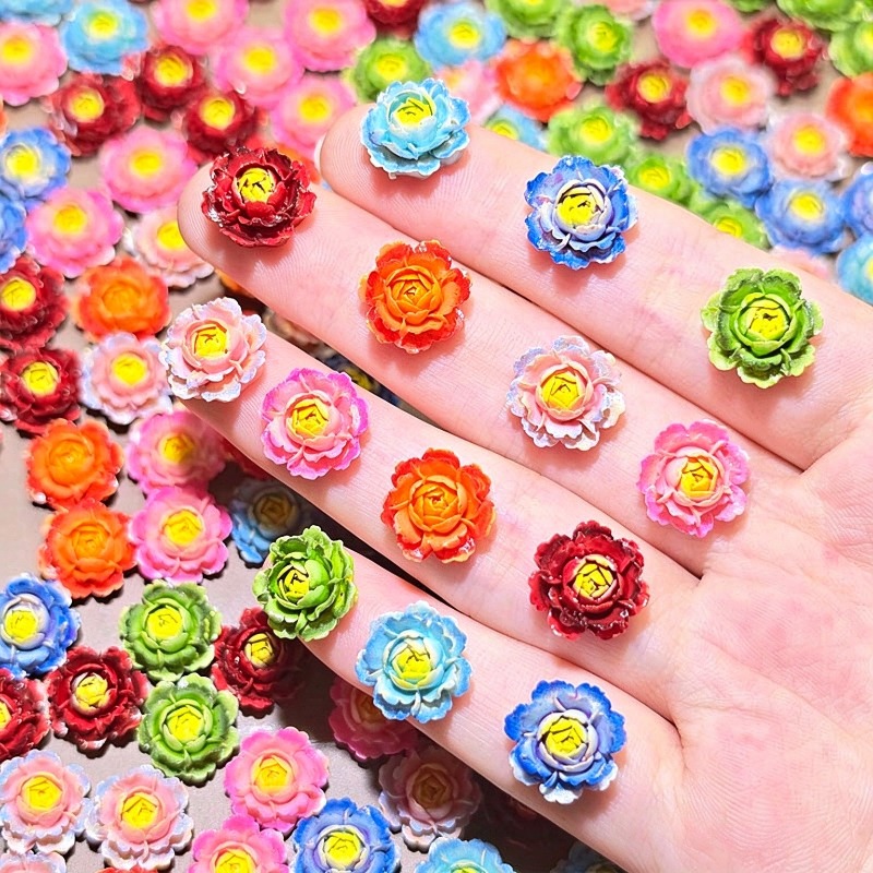 Resin Art Rose - 50pcs Mixed Color 3D Resin Rose