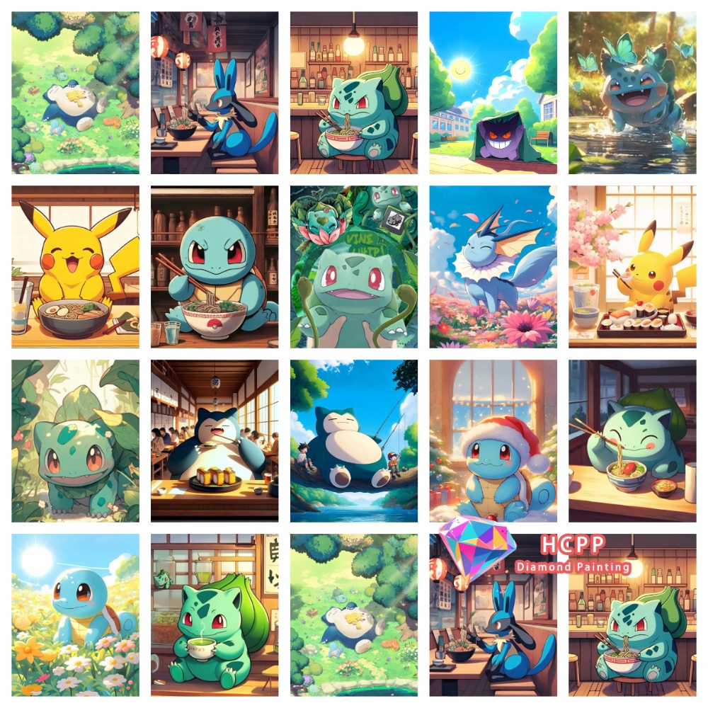 Pikachu Bulbasaur Squirtle Ani - огляд і ціна Resin Art Work