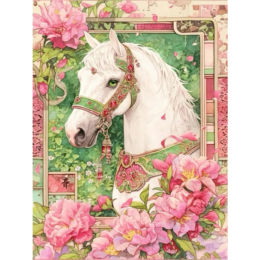 Diamond Painting White Horse w - огляд і ціна Resin Art Work